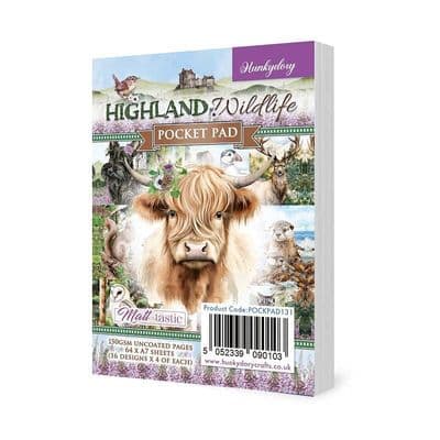 Highland Wildlife Hunkydory  Pocket Pad 64 A7 Sheets