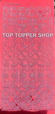 Hobbydots Corners Christmas Red Mirror Peel Off Stickers STDMCH