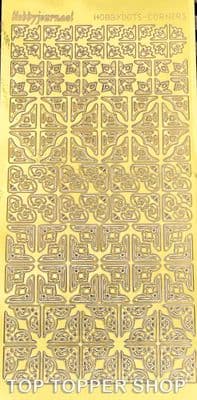Hobbydots Corners Gold Mirror Peel Off Stickers STDMC7