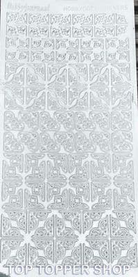 Hobbydots Corners Silver Mirror Peel Off Stickers STDMC8