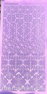 Hobbydots Corners Violet Mirror Peel Off Stickers STDMC6