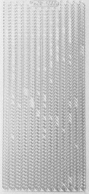 Hollow Rope Borders Transparent Silver Peel Off Stickers  Doodey XP6555
