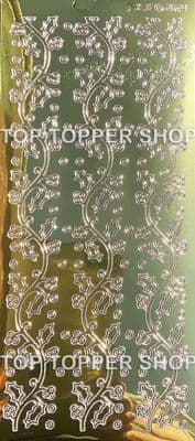 Holly Borders Gold Mirror Peel Off Stickers 202480