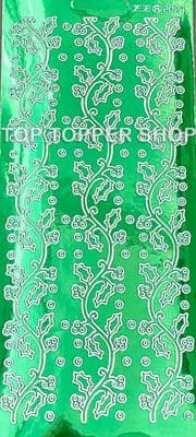 Holly Borders Green Mirror Peel Off Stickers 202434