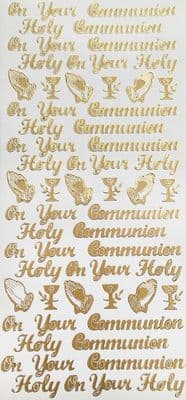Holy Communion Gold Peel Off Stickers Doodey dd2034
