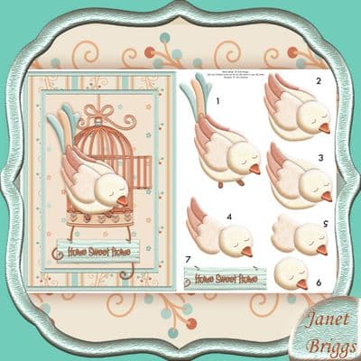 Home Tweet Home New Home Decoupage  Printed Sheet Gs390
