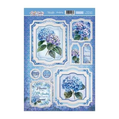 Hydrangea from the Heart   - Hunkydory Fabulous Florals Card Topper Sheet