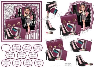 I MEAN BUSINESS Decoupage printed sheet 919PS