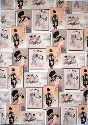 IMAGES OF JAPAN - GEISHA A4 BACKGROUND PAPER