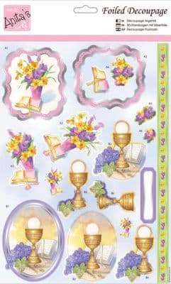 In Church - Anita's Foiled Die Cut Decoupage Sheet 169794