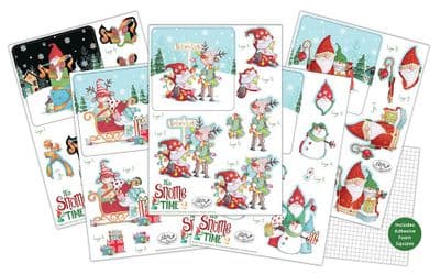 It's Snome Time Collection 2  - 10 Sheets Christmas 3D Decoupage Set Craft Consortium