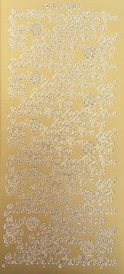 Just For You Gold Peel Off Stickers Doodey DD2105