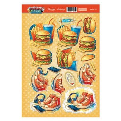 Just For You! - Hunkydory Teenage Years Decoupage Topper Sheet