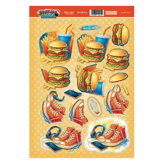 Just For You! - Hunkydory Teenage Years Decoupage Topper Sheet