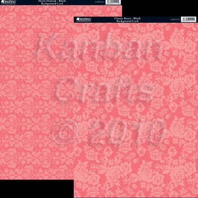 KANBAN CARD TWIN PACK - HEART DAMASK BLUSH 1111