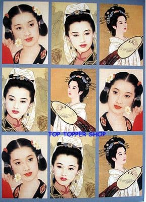 KANBAN ORIENTAL MAIDEN, blue - CARD TOPPERS