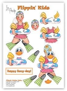 LA PASHE DECOUPAGE - FLIPPIN KIDS - FLIPPIN' WATER BABY