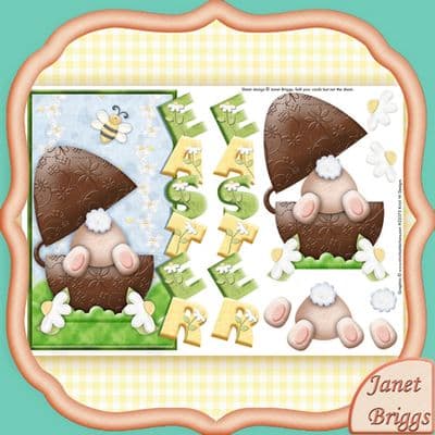 Let Me At The Chocolate Over The Side Easter Card Front Printed Sheet 408kw