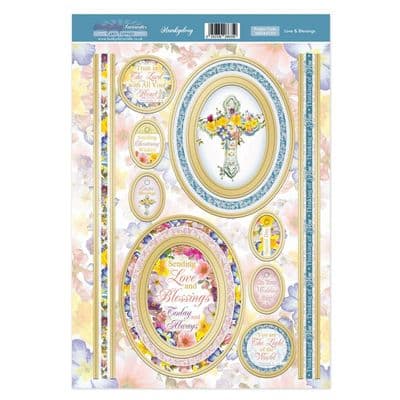 Love & Blessings - Hunkydory Favourites Toppers A4 Sheet