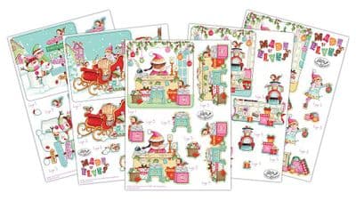 Made By Elves 10 Sheets 3D Die Cut Christmas Decoupage Set Craft Consortium