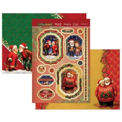 Mistletoe Kisses - Golden Oldies Festive Fun  Hunkydory Luxury Christmas Card Toppers