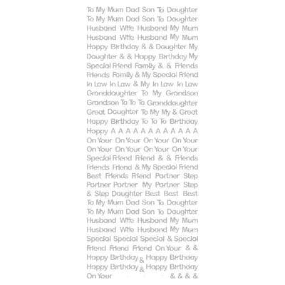 Mixed Relatives Tiny Silver - Katy Sue Peel Off Stickers