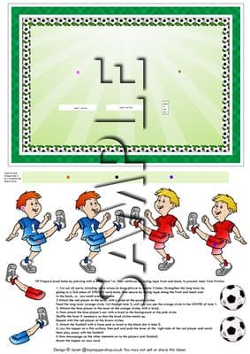 Moveable Decoupage Football Sheet