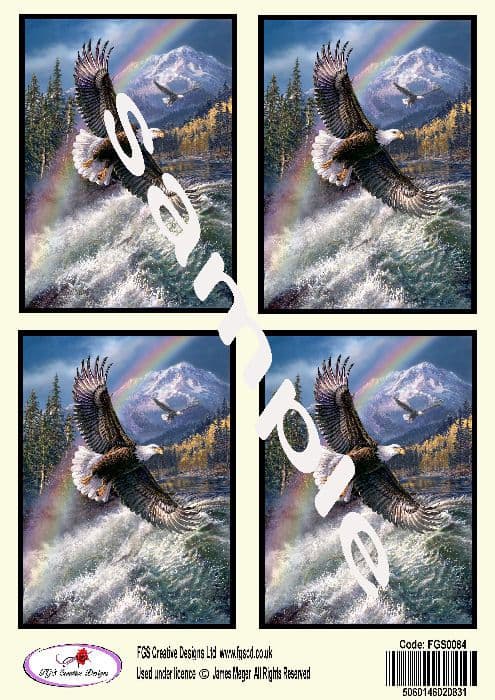 MULTI IMAGES EAGLE FGS DECOUPAGE 0084