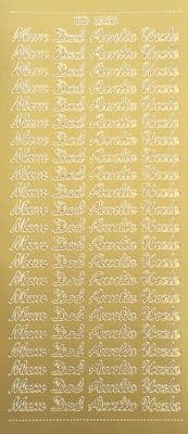 Mum Dad Auntie Uncle Gold Peel Off Stickers Doodey DD2262