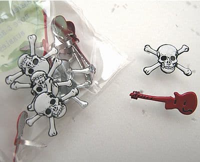 MUSIC ROCKER BRADS GUITARS & CROSSBONES