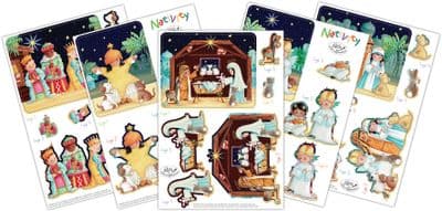 Nativity  10 Sheets Christmas 3D Decoupage Set Craft Consortium