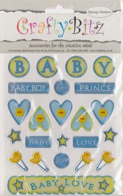 NEW BABY - CRAFTY BITZ  EPOXY RAISED STICKERS NDS570