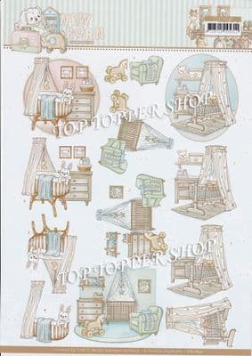 Newborn Baby Cradles Find It Media Decoupage Sheet  Requires Cutting CD11630