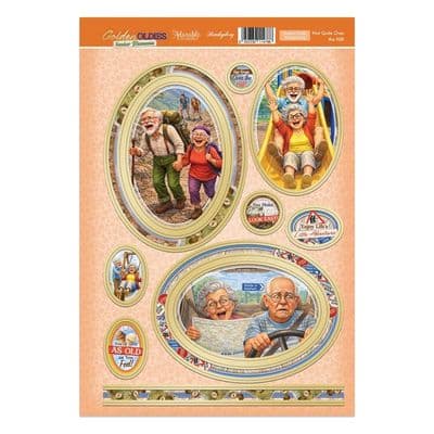 Not Quite Over the Hill - Hunkydory Golden Oldies - Senior Moments  Toppers A4 Sheet