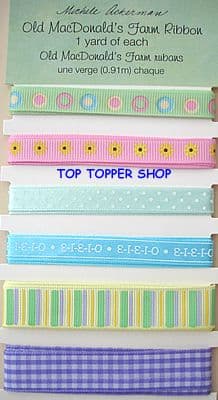 PAPER ADVENTURES OLD MACDONALDS FARM - BABY RIBBON 6 yards