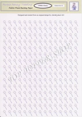 PENNY WAND A4 BACKING PAPER Purple Penny Trading