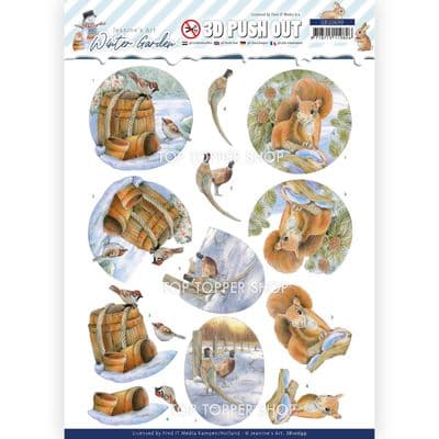 Pheasant  Christmas Die Cut Decoupage Sheet Jeanine's Art Push Out SB10699