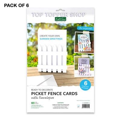 Picket Fence Card Blanks & Envelopes - Pack of 6- Katy Sue Designs