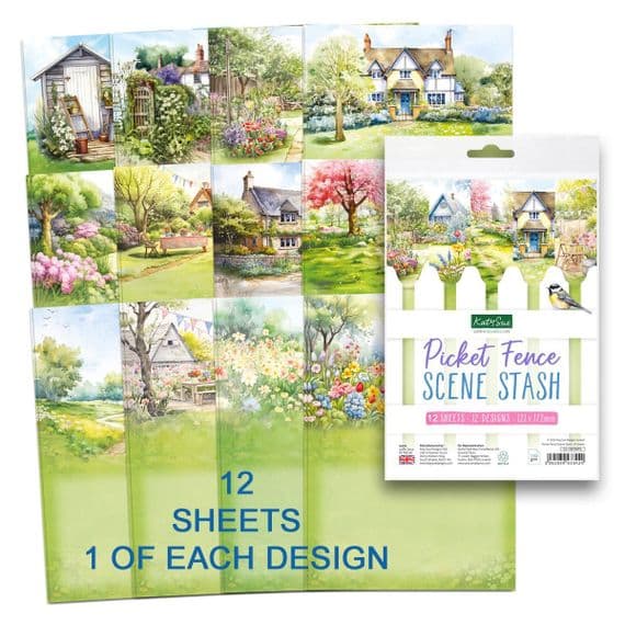 Picket Fence Scene Stash 12 sheets - Katy Sue