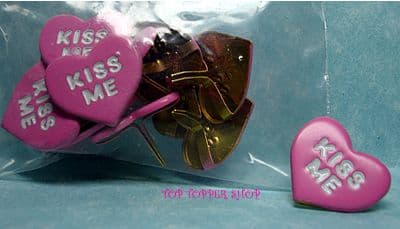 PINK HEART BRADS - KISS ME GREETINGS