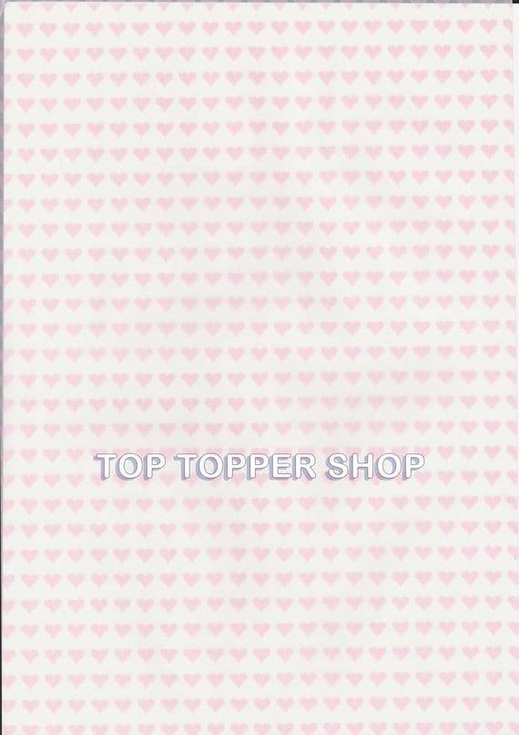 Pink Hearts A4 Vellum Paper