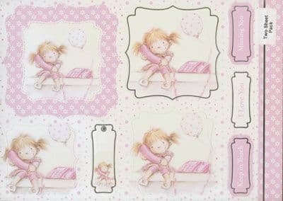 PINK RANGE PHONE FRIENDS KANBAN CARD TOPPERS 9939