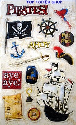 PIRATE COLLECTION SANDYLION GEM STICKERS