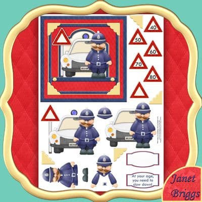 Police Warning At Your Age... Decoupage Printed Sheet 489nw