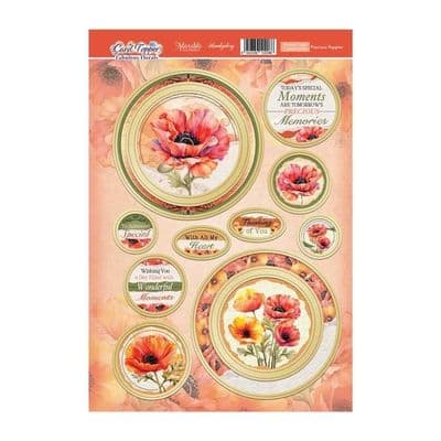 Precious Poppies   - Hunkydory Fabulous Florals Card Topper Sheet
