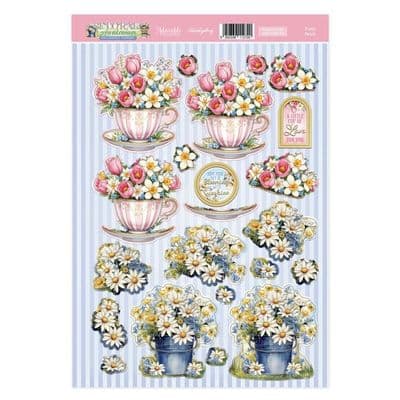 Pretty Petals Hunkydory Floral Awakenings  Die Cut Decoupage Topper Sheet
