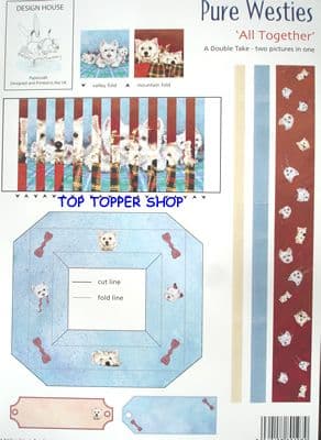 PURE WESTIES ALL TOGETHER - DESIGN HOUSE DOUBLE TAKE SHEET