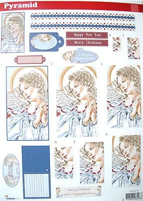 PYRAMID DECOUPAGE CHRISTMAS ANGEL SL16