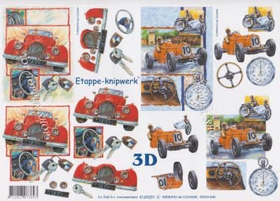Racing Car Le Suh Decoupage Sheet 4169291