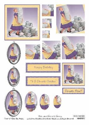 RAGING BEAUTIES TIM WRIGHT STACKER DECOUPAGE SHEET HH0005